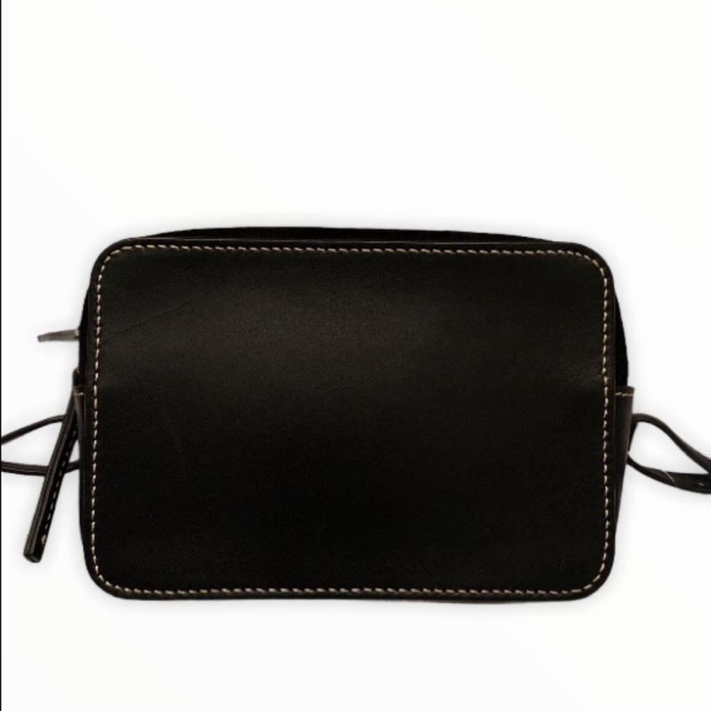 Vince black leather mini bag